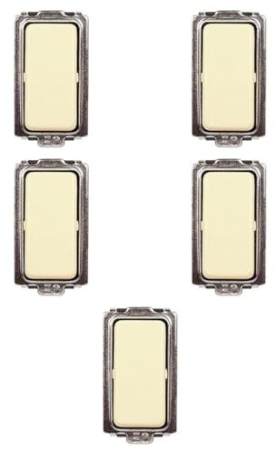 5 MODULI INVERTITORE UNIPOLARE, BIANCO, COMPATIBILE CON BTICINO MAGIC, MODULI E FRUTTI 100% COMPATIBILI, MATERIALI DI ALTA QUALITA'