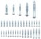36Pcs Heavy Duty Hollow Wall Fixings Anchor, M4 x 46mm/38mm and M5 x 65mm/52mm/37mm Plasterboard Fixings Screws for Plasterboard, Drywall, Brick, Wood, Thin Metal, Concrete, Masonry