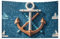 Art Decor Marine Anker Muster Flagge mit vier Löchern Wanddekoration Banner Wandflagge für Schlafsaal Bar Outdoor Party Flaggen 60 x 90 cm