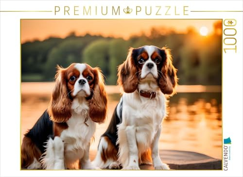 CALVENDO Puzzle Goldige Kavalier King Charles Spaniel | 1000 Teile Lege-Größe 64 x 48 cm Foto-Puzzle für glückliche Stunden