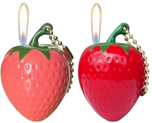 WANFANK 2 Stück Feuerzeuge mit Einstellbarer Flamme, tragbares Feuerzeug aus Metall mit weicher Flamme, nachfüllbar, geeignet als Geschenk for Frauen(A+b)