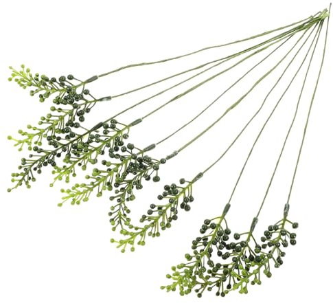 HIAKDOFT 10pezzi Rami Di Piante Artificiali Per Decorazioni Steli Di Verde Finto Per Bouquet e Centrotavola Per Matrimoni e Feste