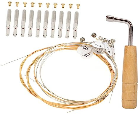 POPETPOP Lyra Saiten Komplettset Mit Stimmnageln Und Einstellbarem Stimmhammer Für Lyra Harfe Zubehör Schnelles Stimmen Robust Und Klangstark