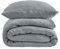 DerF HOME Muslin Bettwäsche Set – Rauchgrau – 135x200 cm Bettbezug & 80x80 cm Kissenbezug – 100% Baumwolle, Blickdicht & verdickt, weich & hautfreundlich, bis 60°C waschbar