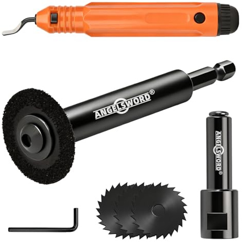 ANGELSWORD Inside Pipe Cutter for PVC Pipe, with Diamond Grit Blade and Deburring Tool, for impact driver, drill and angle grinder