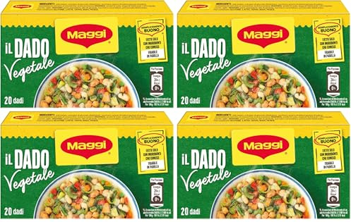 MAGGI Dado Vegetale preparato per Brodo, 20 dadi 200g (Confezione da 4)