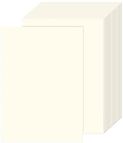 100 Blatt A4 Papier,– Kopierpapier und Druckerpapier für DIY-Projekte, Durchzeichnen, Skizzieren, Druck und Kopier,Bastelkarton,Kreatives Basteln,Tonpapier(Cremeweiß) - (100 g/m²)