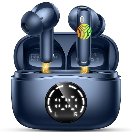 Donerton Bluetooth Kopfhörer, 50 Std Spielzeit In Ear Kopfhörer mit ENC Noise Cancelling, 2026 Kopfhörer Kabellos Bluetooth 5.4 HiFi Stereo, LED-Display
