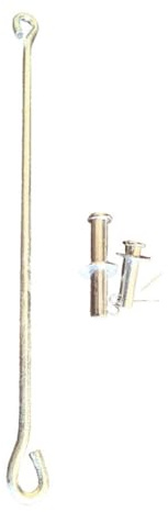 EaseSunny Manuelle Wasserfederstange mit Kolbenbolzen-Set, 36 cm, industrieller Eisenguss, Ersatz für 75 Brunnendruckpumpe, Silber