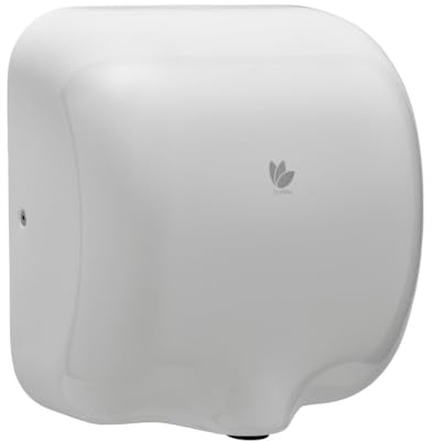 JetDri Mark II Hand Dryer for Toilets, Powerful Heavy Duty Automatic Electric High Speed Hand Dryer for Commercial Toilets, IP23, Wall Mounted, 0.55kW - 1.8kW (White)