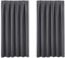 BellaHills Blackout Curtains Pencil Pleat Bedroom Curtain Panel for Privacy Protected Thermal Insulated Window Treatment for Living Room 46 x 54 Inch, 2 Panels, Charcoal Grey