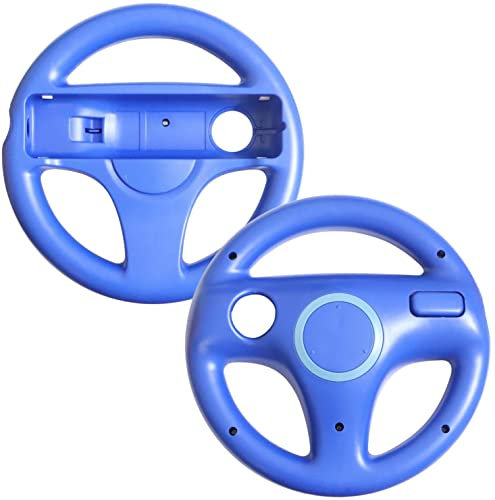 AMEEGO GN-006 Support de volant Mario Kart Racing pour manette de jeu Wii (bleu foncé 2)