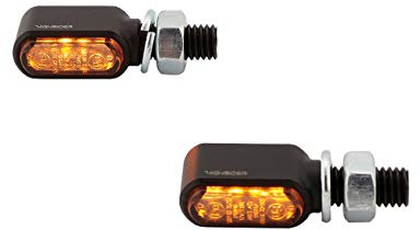 HIGHSIDER Motorrad LED Blinker Little Bronx, E-geprüft, (2er-Pack) (Schwarz)