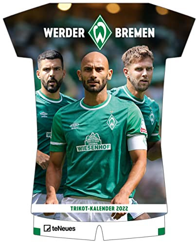 Werder Bremen 2022 - Trikotkalender - Fan-Kalender - Fußball-Kalender - 34,1x42 - Sport