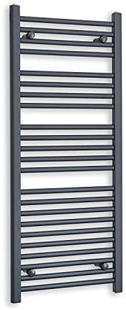 Companyblue 500mm Wide Anthracite Sand Grey Heated Towel Rail Radiator Flat Ladder for Stylish Bathroom (1200mm)