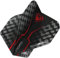 WINMAU Prism Zeta Black, Grey & Red Extra Thick Dart Flights - 1 Set per Pack (3 Flights in total)