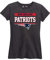 NFL Damen T-Shirt, lockere Passform, Fußballbekleidung, ohne Etikett, kurzärmelig, New England Patriots - Schwarz, Größe M (US)