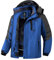 Wantdo Herren Berg Ski Jacke Warmer Winter Fleece Mantel Wasserdichter Atmungsaktive Jacke Outdoor Kapuzen Windbreaker Jacken Blau M