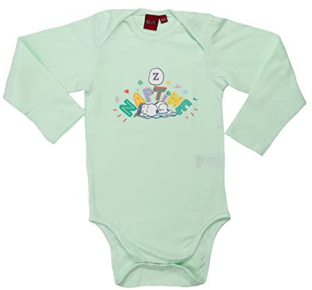 United Labels The Peanuts Baby Body Snoopy - Naptime Unisex Strampler Schlafstrampler Kinder Kleinkind Langarm Grün (86-92)