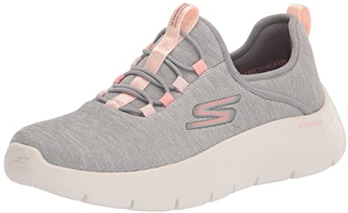 Skechers Women's Go Walk Flex-Lucy Sneaker, Grey-Pink, 4 UK