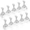 PROUSKY 2 Set Nail Display Stand Fingernail DIY Nail Art Display Nail Tip Practice Holder Magnetic for False Nail Tip Manicure Tool Home and Art Salon Use Magnetic Nail Practice Base (Silver)