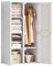 ZUKKA Weiß Kleiderschränke Kleidung Kleiderschrank Regale Kombination Schrank Modularer Schrank mit Kleiderstangen Weiß Freie Installation (Stil 1)