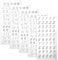 5 Sheets Glitter Letter & Number Stickers, Self-Adhesive Vinyl Alphabet Stickers for Graduation Cap Decorations (Silver)