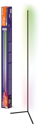 LEDVANCE SMART+ WIFI LED Eck-Stehleuchte, 200cm, schwarz, 20W, 1710lm, regulierbares Weiß- & Farblicht, dimmbar, DIY- & Musikrhythmusfunktion, lange Lebensdauer, App-steuerbar, 2700 - 6500K