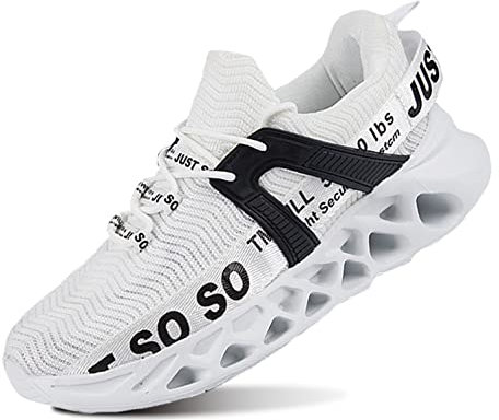 QDCFY Damen Luftpolster Sportschuhe Mesh atmungsaktiv leichte Bequeme Tennisschuhe Stoßdämpfung Sport Laufschuhe Freizeit Wa Weiß 37EU