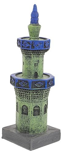 ABOOFAN Aquarium Landschaftsbau Turmschmuck Terrarienbaumodelle Aquarium-pagodenturm Desktop-Turm-Ornament Zen-Garten-dekor Künstliche Turmstatue Harz Schreibtisch Büro Handwerklicher Turm