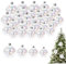 Weihnachtskugeln Weihnachtsbaumkugeln Christbaumkugeln 3/4/5/6cm bruchproofes irrisierende Ornamente Kugeln 30pcs Plastik glänzend hängende weiße Christbaumschmuck für Urlaub Partybaumdekorationen