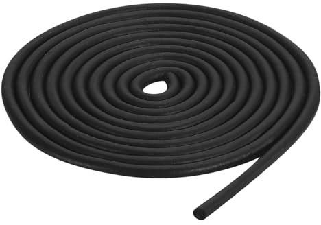 QUARKZMAN Nastro Tenuta Gomma Espansa, Diametro 4mm (5/32) Lunghezza 2 Metri (6.56 Piedi) Gomma Epdm Rotonda per Guarnizioni Fai-Da-Te, Magazzino, Tappetini, Tubi Schiuma, Artigianato