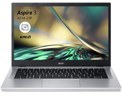Acer Aspire 3 A314-23P-R9QP, Ordinateur Portable 14 Full HD IPS, PC Portable (AMD Ryzen 5 7520U, RAM 16 Go, SSD 512 Go, AMD Radeon Graphics, Windows 11 Famille) Clavier AZERTY (Français), Laptop Gris
