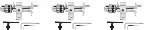 TAMOSH 3X Vivir Cabeza de Centro de Torno con Chuck DIY Accesorios para Mini Máquina de Torno Giratorio Centrar Herramienta de Carpintería