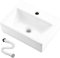 MAGIC SELECT Lavabo en Céramique, Vasque a Poser Blanc, Lavabo de Toilette Anti-Taches, Facile à Nettoyer avec Connexions Standard. Idéal pour la Cuisine ou la Salle de Bain. (35,5x24,5x10 CM)