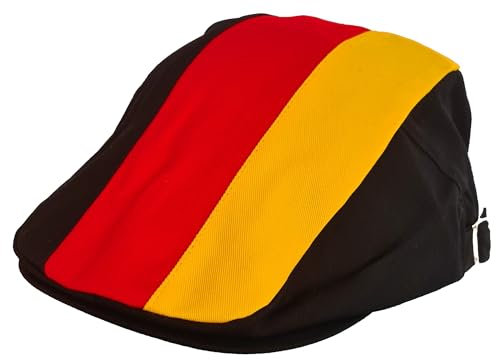 Schiebermütze Deutschland Design 1 in schwarz rot gelb/Gold, Fanartikel, Kappe, Mütze, Golfmütze, Schirmmütze, Fußball Handball WM