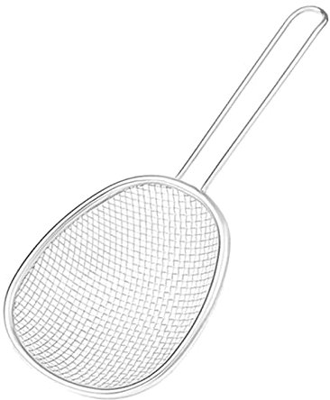 Food Dumpling Noodle Strainer Anti Rust Stainless Steel Mesh Noodle Strainer Coarse Mesh, 14x30 cm