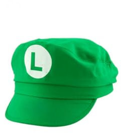 DISBACANAL Gorra Luigi infantil: Mütze, Kinder, Teenager, Erwachsene, Videospiel-Fans, Unisex, Baseball Cap, Grün, Spielzeug, Hut