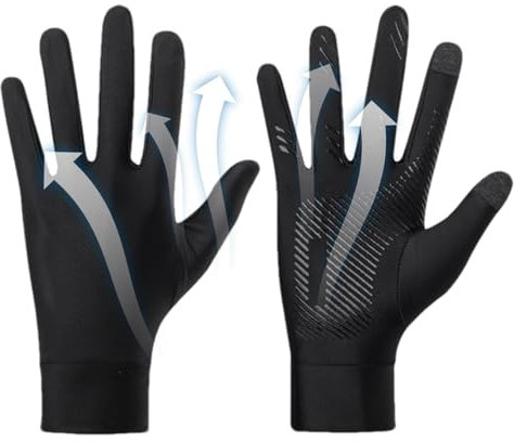 Nlrlo Fahrhandschuhe für Damen, Vollfinger-UV-Handschuhe, UV-Schutz, Sommer-Fahrhandschuhe, Eisseide, rutschfeste, dünne Wanderhandschuhe für heißes Wetter, Fahren, Reiten