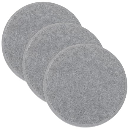 PATIKIL Lot de 3 sous-Verres Ronds en Diatomite 10 cm Gris Foncé | Absorbants et Séchants Rapidement, pour Tasses, pour Salle de Bain Cuisine Buanderie