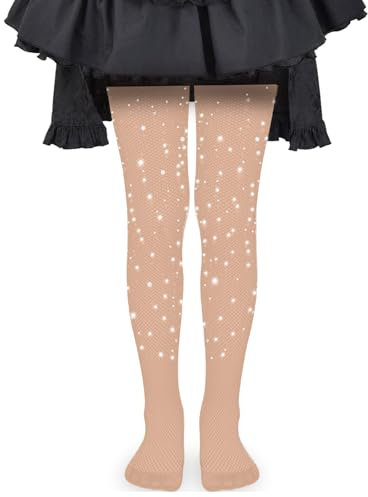 YUNHENTONG Halloween Strumpfhose Kinder, Strumpfhose Halloween, Netzstrumpfhose Halloween, Netzstrumpfhose Glitzer, Strumpfhose Halloween Mädchen, für Kinder Cosplay Halloween Kostüm (Gelb)