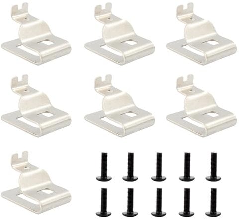 PDETVEO 8PCS Belt Clips for Dewalt, Replacement Belt Hook Clip, 304 Stainless Steel Drill Clips Tool Hooks with Screws for Dewalt N268241 Fit for 20V Power Tools