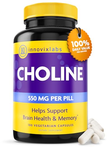 InnovixLabs Choline Supplement 550 mg Supports Memory & Focus, 100 Capsules