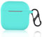 Haofun Funda de Silicona Compatible con Airpods 4 Auriculares, Estuche Protector con Gancho Anti Caída Funda Protectora, Silicona Funda Compatible con MagSafe - Verde Menta