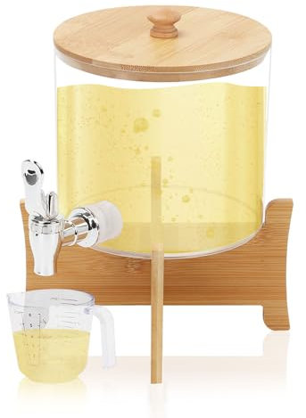 2.5 L Distributeur de Détergent,Stockage de Détergent avec Fonction de Sortie du Robinet, Récipient de Rangement avec Couvercle, Distributeur de Détergent Liquide pour Eau de Javel, Adoucissant
