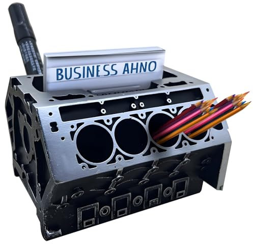 V8 Porte-cartes de visite avec organiseur de stylo pour les amateurs de voiture