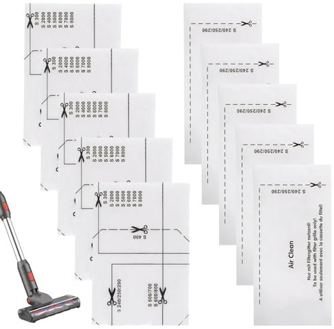 Liameph 10 PCS Vacuum Filters Compatible with Miele,Vacuum Cleaner Filter Mat Air Clean & Pre Motor Filter Compatible with Miele Vacuum Cleaner Filters Compatible with Miele Complete C1 C2 C3