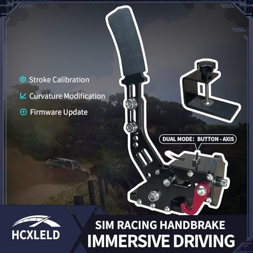 HCXLELD Sim Racing Handbrake, G29 T300 Racing Wheel Compatible with PS4/PS5, G920 TX Racing Wheel Compatible with XBOX Series X/S, All Racing Wheels for Windows