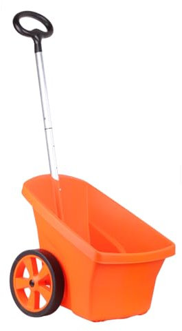 Schubkarre Karre 67 Liter Gartenkarre Transportkarre Gartentrolly Handwagen Laubkarre (Orange)