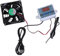 Xuanxi Ventilador silencioso USB para gabinetes con control de termostato de 0 a 40 ℃, ventilador de refrigeración de bajo ruido, entrada 5V1A, cable USB de 110 cm